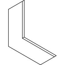 Signcomp 1626 3/4" x 1/8" Corner Key